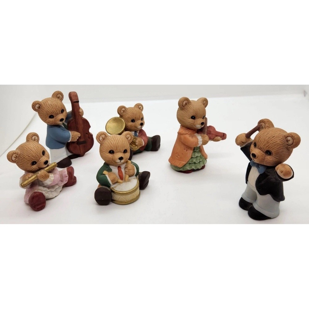 Vintage HOMCO Home Interiors Orchestra‎ Band Bears 6 Figurines 1422